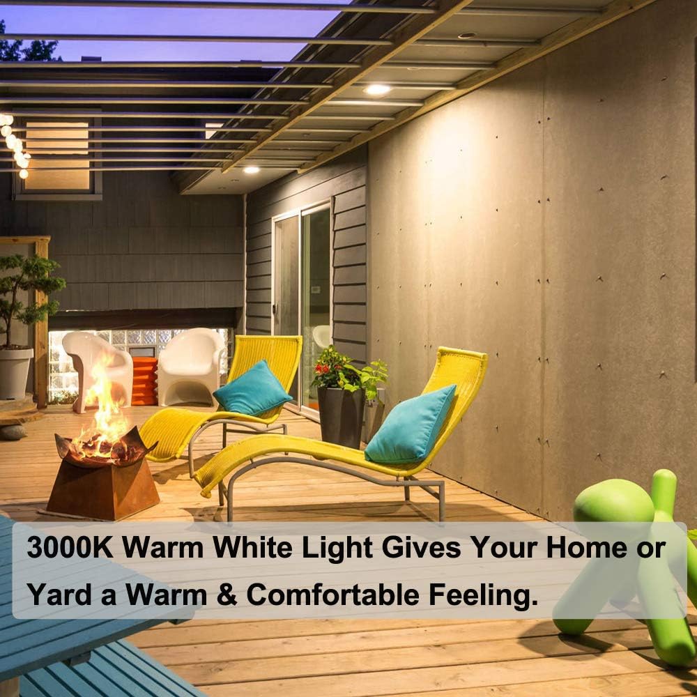 Vinaco PAR30 Short Neck Light Bulbs, Dimmable 75W, Warm White, E26 Base, 2-Pack, High Brightness, 40° Beam, Silver Glass