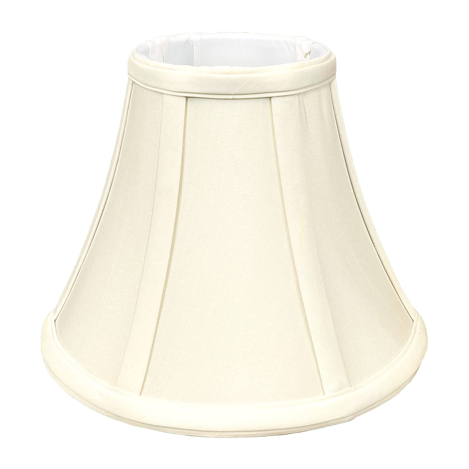 Royal Designs, Inc. True Bell Lamp Shade, Faux Silk, 4in x 8in x 6.5in, Beige, Model BSO-704UT-8BG