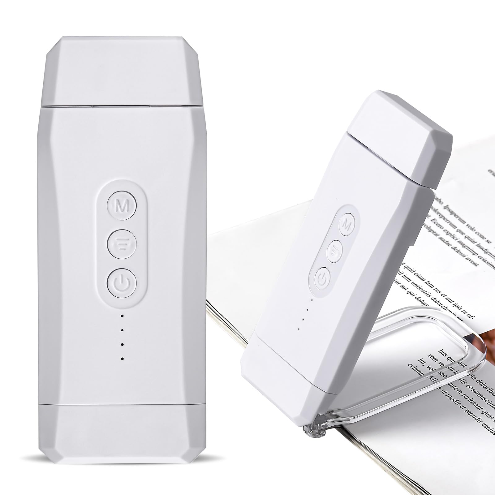 EGWASER USB Rechargeable Book Light for Reading in Bed, Portable Clip-on LED Reading Light, 3 Amber Colors & 3 Brightness Dimmab