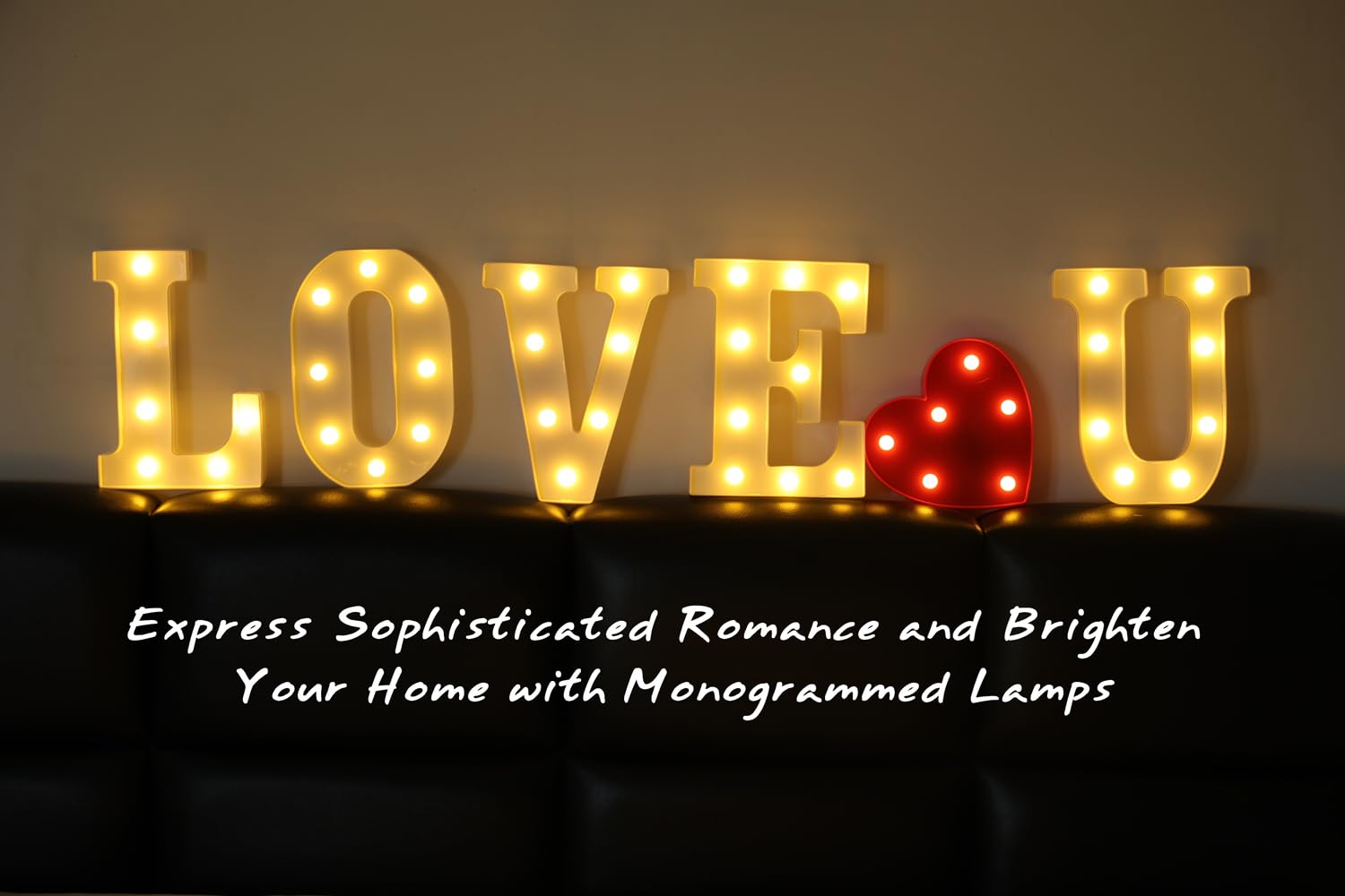 IFDGCTK Light Up Letters - Decorative LED Alphabet U, Battery Powered, Compact Warm Light Plastic Home Decor