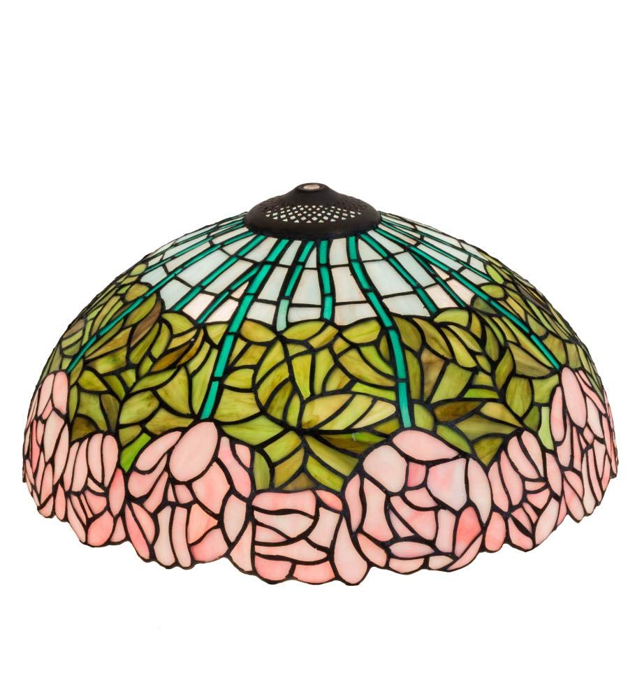 Meyda Tiffany 10657 775 X 16 In Cabbage Rose Shade Lamp - Purple  Blue & Pink