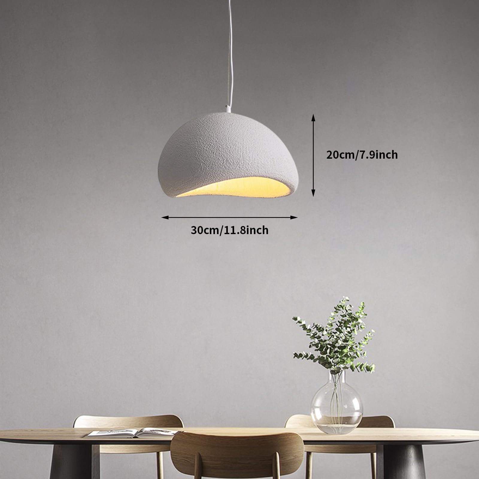 Jaymp 30Cm Modern Pendant Light For Dining Room Kitchen Island Hallway Restaurant Hanging Lamp E26 Base Japanese Wabi-Sabi Style
