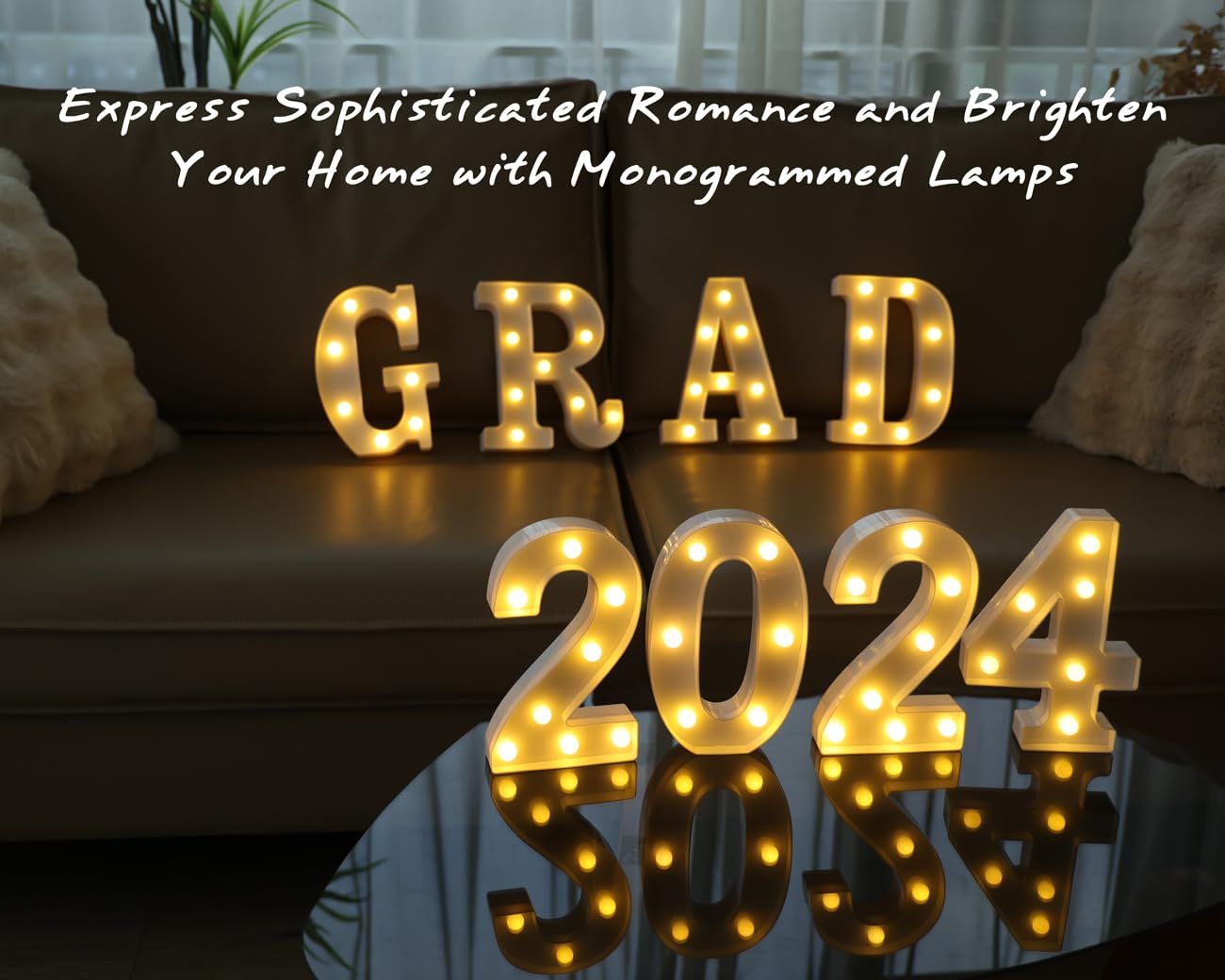 IFDGCTK Light Up Letters, LED Decorative Alphabet Light, Battery Powered, Warm Light, Model: D