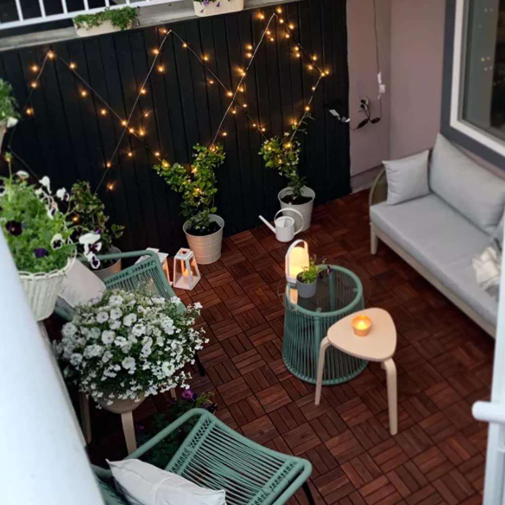 Silikang 27Ft Solar String Lights, Waterproof Led Outdoor Lights With 25 G40 Bulbs, Warm White