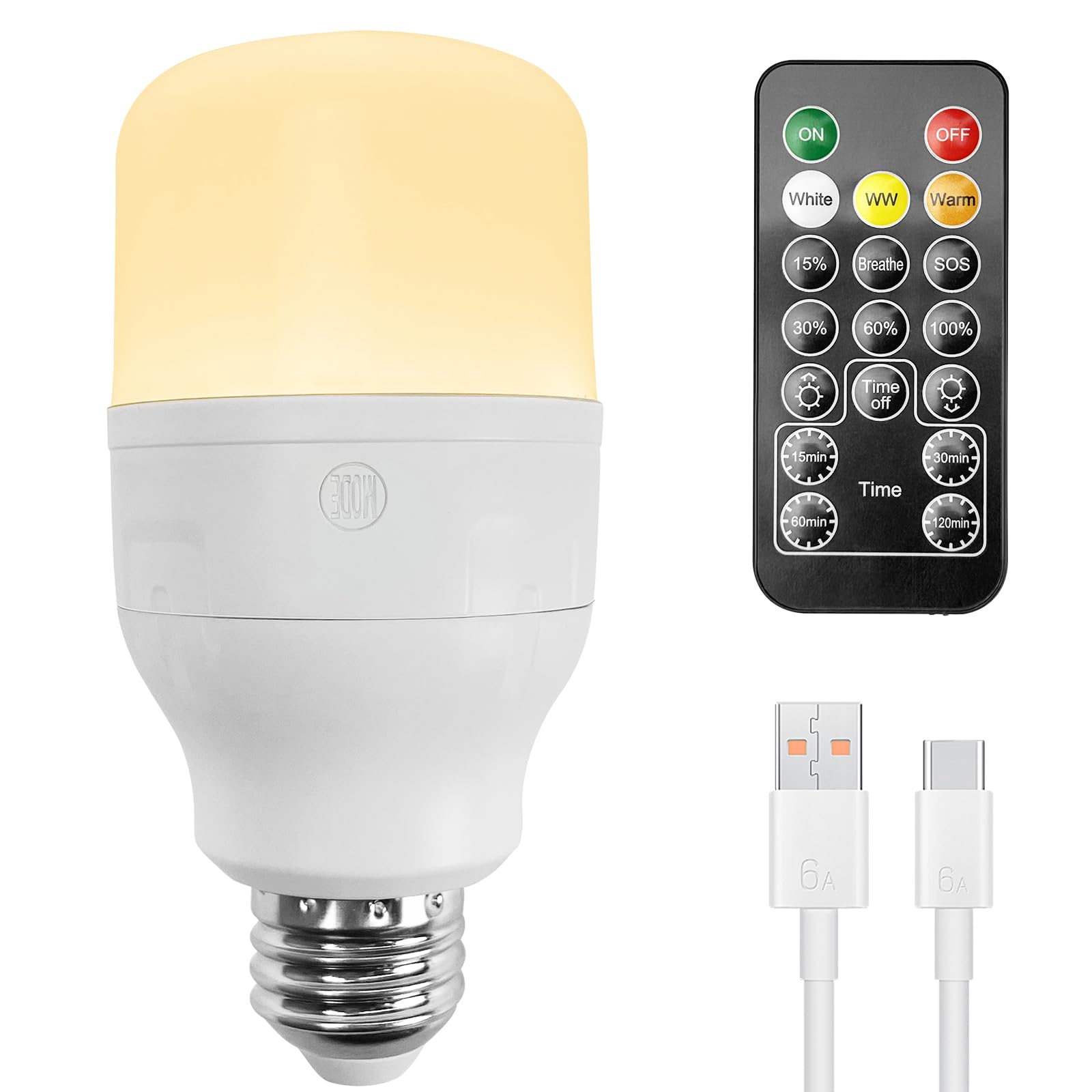 Idealife E26 Rechargeable Light Bulbs, Detachable Magnetically Light Bulb, Rechargeable Dimmer Led Lights, Led Light Bulb With 3