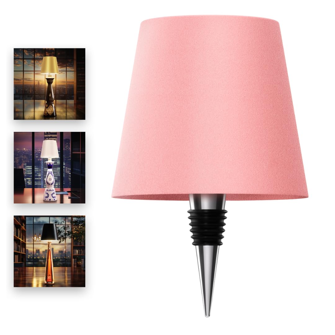 PRIDOLA Wireless LED Lamp - Waterproof, Adjustable Brightness 3000-6000K, Rechargeable, Pink, Model WBL02