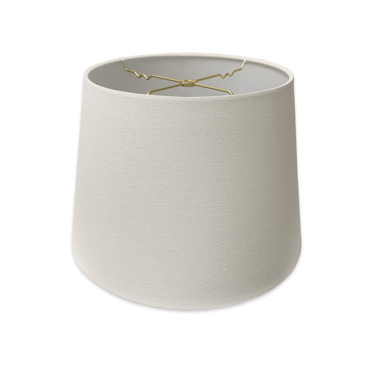 Royal Designs Tapered Shallow Drum Shade, Linen White, 13 x 18 x 12, Model HB-606-18LNWH, Wood Material