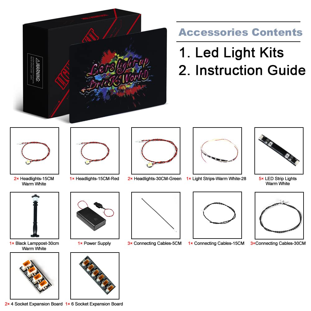 Brickbling Light Kit Compatible With Lego 76218 Sanctum Sanctorum, Well Hidden Lighting Compatible With Lego 76218, No Model