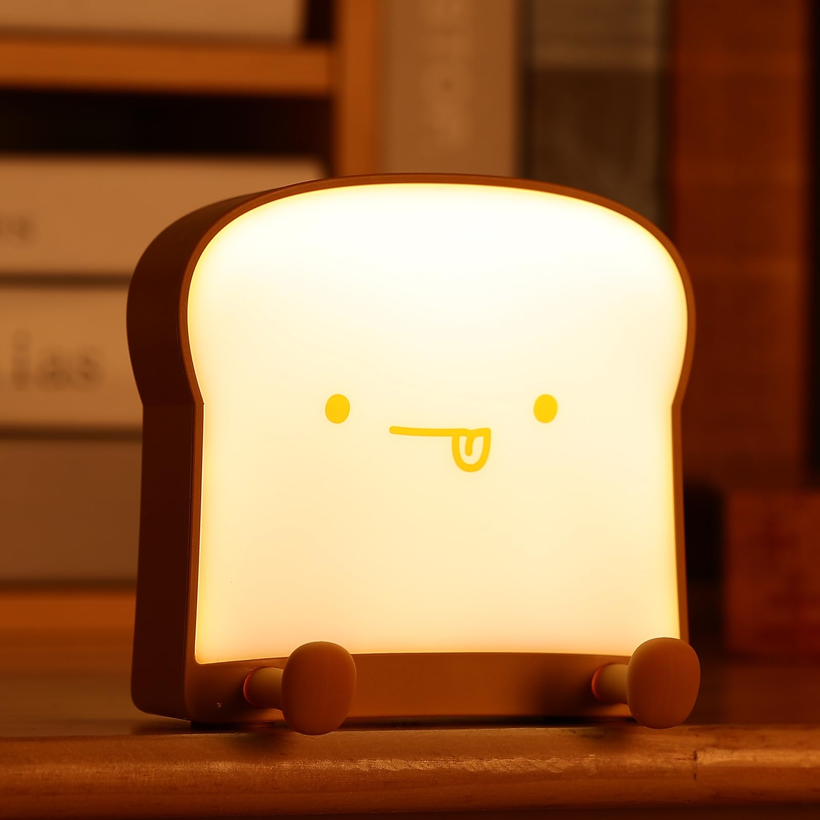LOVERUIS Cute Cat Night Light for Kids, Dimmable Nursery Lamp, Colorful, Timer, Model ARS-QIE, Yellow