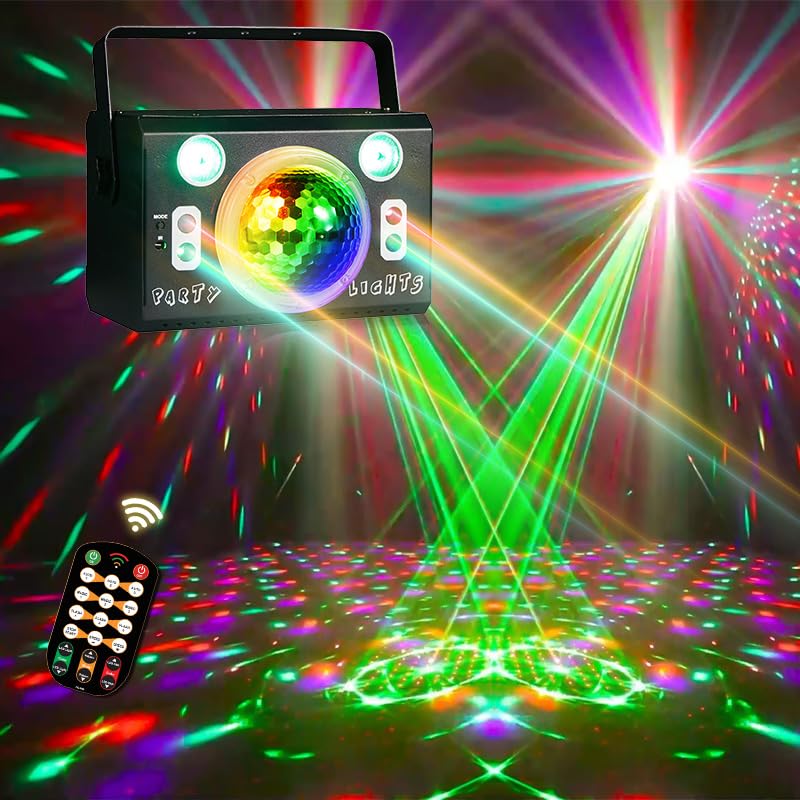 Sound Activated,Home Disco Lights For Happy Birthday Parties,Stage Light,Disco Ball Lights, Par Strobe Lights, Holiday Christmas Wedding Event Halloween Karaoke Dj Club Bar Decoration