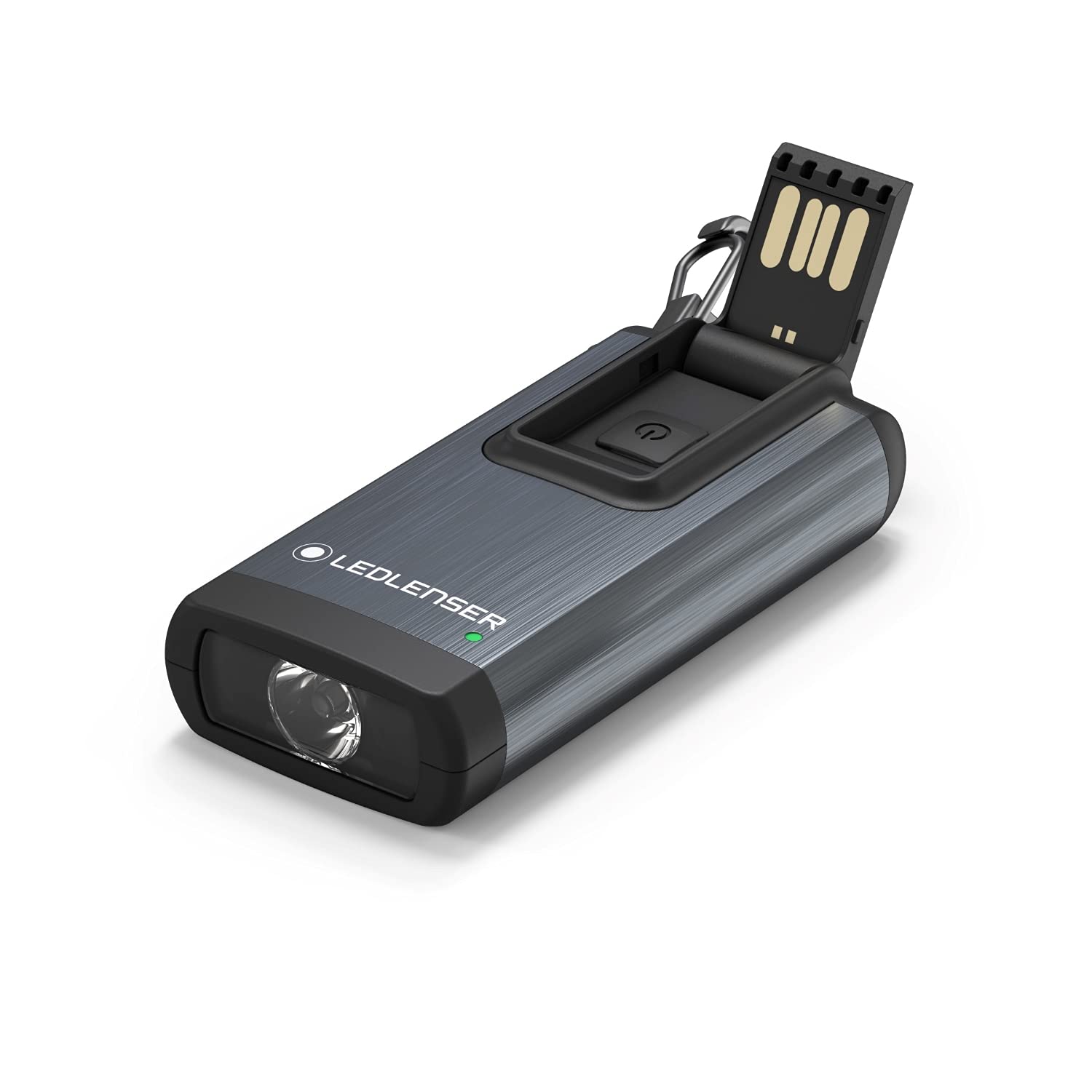 Ledlenser K6R Grey Keychain Light| LED Configuration - Power LED | Luminosity - MAX 400 lm | Lighting Range - MAX 10h |Rechargea
