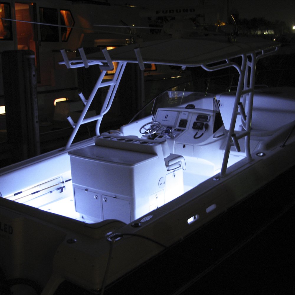 Lumitec 12-Inch Rail2 White/Blue Dimmable Output Light 101081