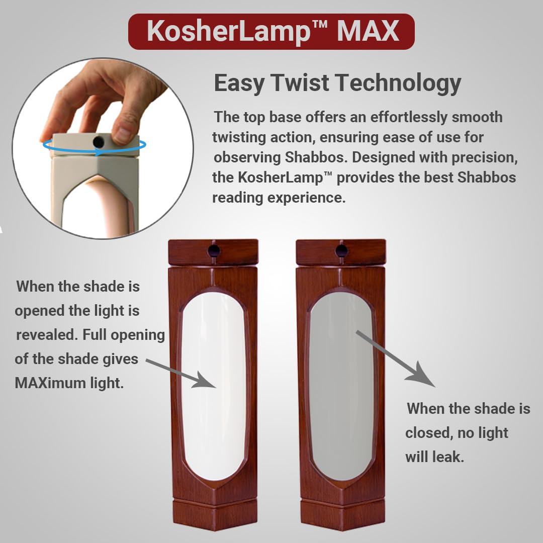 Kosherlamp Max - Cherry Wood By Kosher Innovations