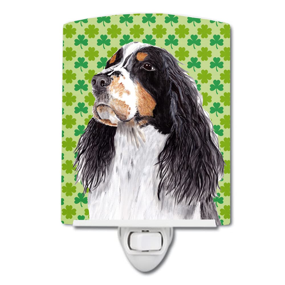 Carolines Treasures Ceramic Night Light, Springer Spaniel St. Patricks Day, 6x4x3in, Multicolor, Model SC9281CNL