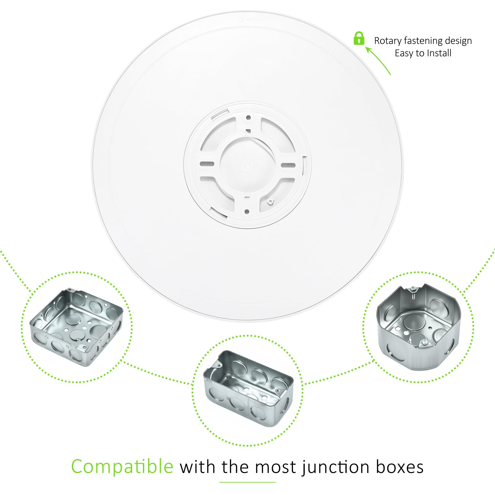 Lumllsaji 2 Pack Led Flush Mount Ceiling Light, 24W Ultra Thin Round White 3000K/4000K/6500K 3 Color Temperatures Adjusted 12 In