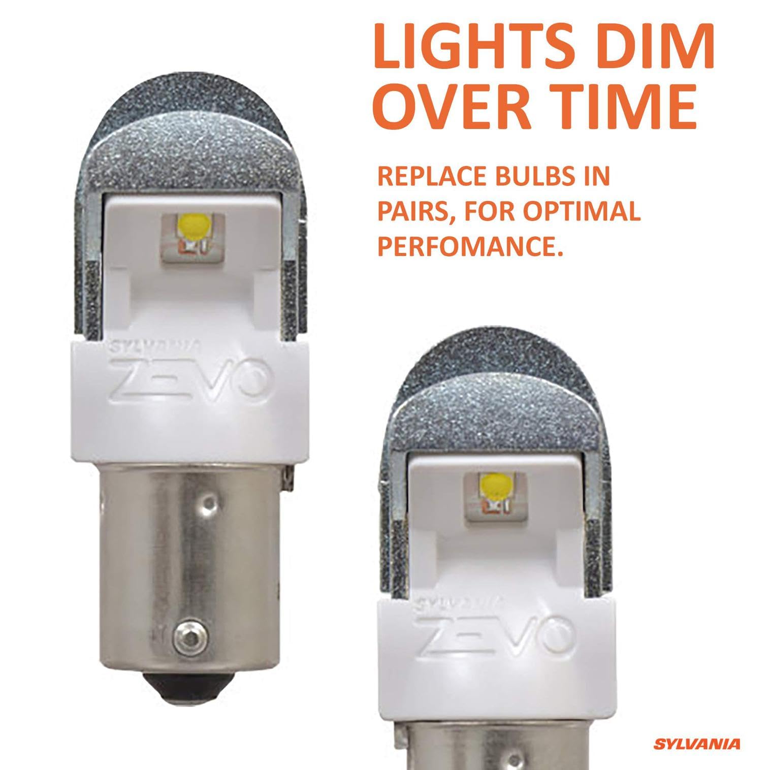 SYLVANIA 1141 ZEVO LED Bulb - White, Bright LED for DRL & Reverse, 2-Pack