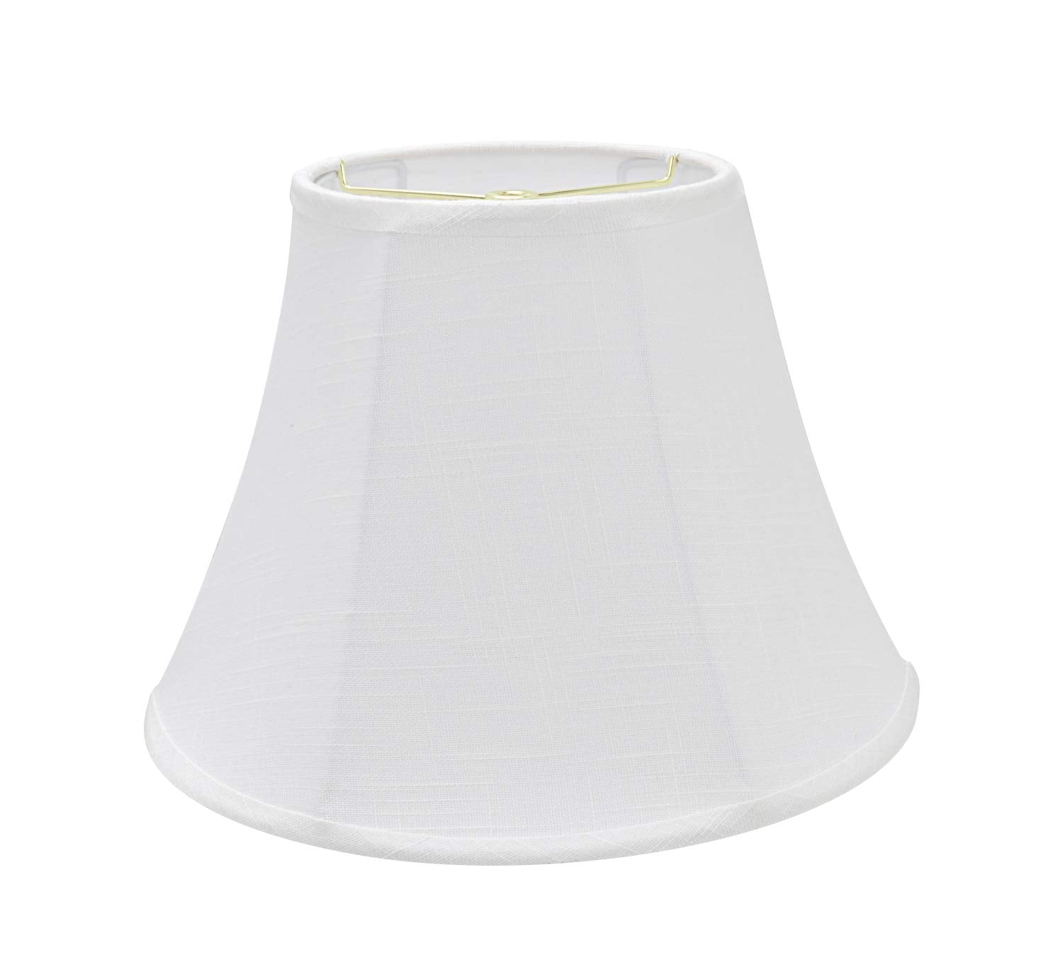 Aspen Creative 38002A Traditional Handsewn Bell Shaped Collapsible Spider Construction Lamp Shade in Off-White, 13&quot; wide (7&quot; x 13&quot; x 9-1/2&quot;)
