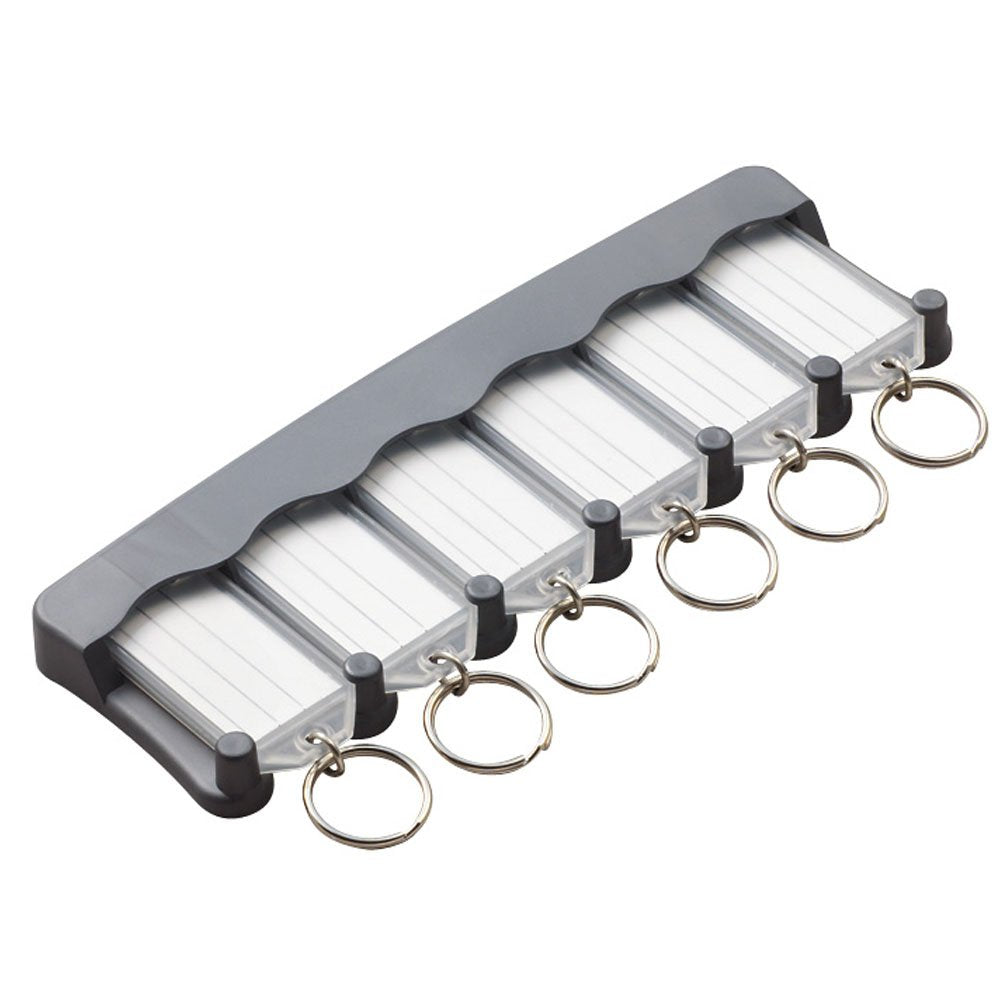 Lucky Line Key Tag Rack, Pack of 6, Clear (60562)