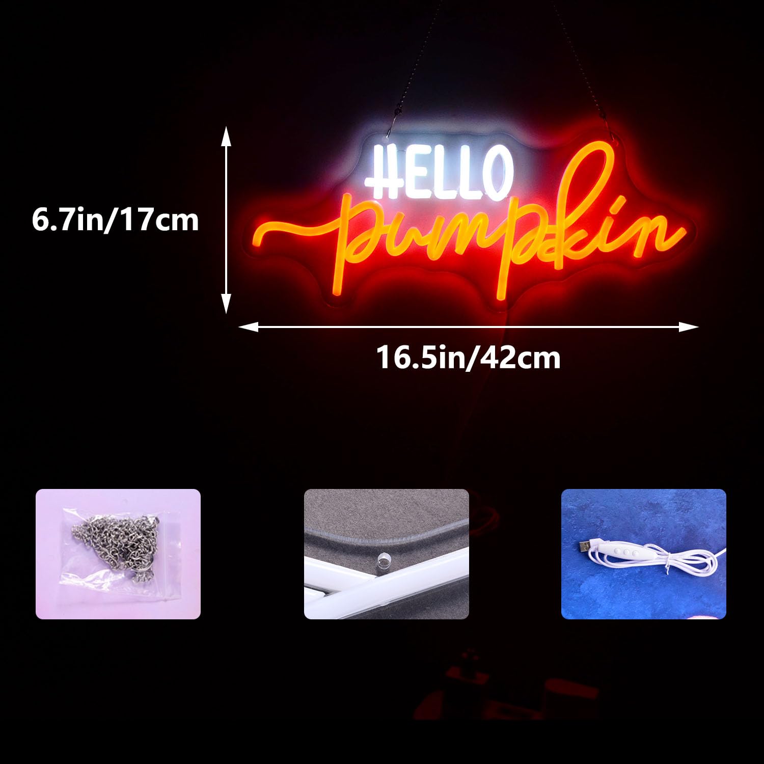 Hello Pumpkin Neon Light Sign Fall Led Wall Decor With Glowing Orange Pumpkin Neon Signs For Autumn Thanksgiving Halloween Or Spooky Party Decoration - Home Bar Caf? Window Light