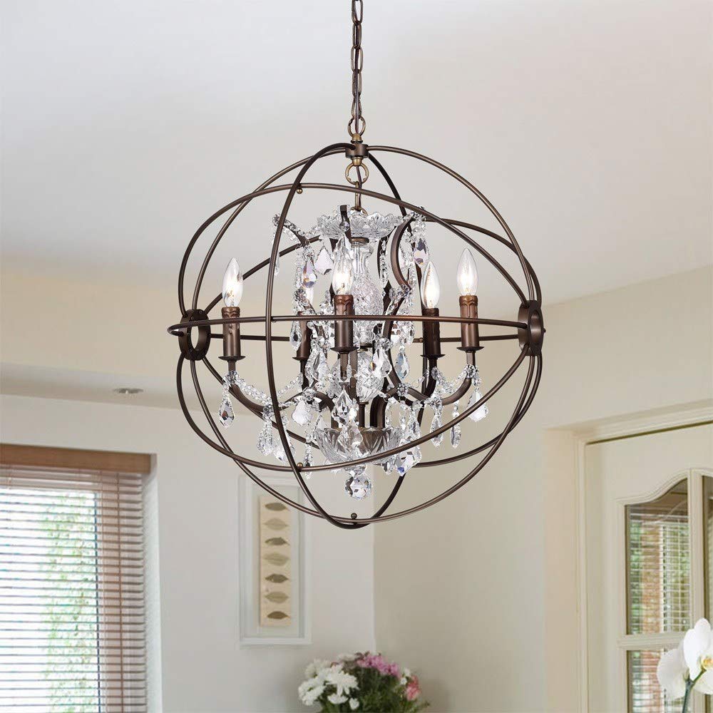 Whse Of Tiffany Rl8060B Planetshaker Ii Antique Bronze Chandelier