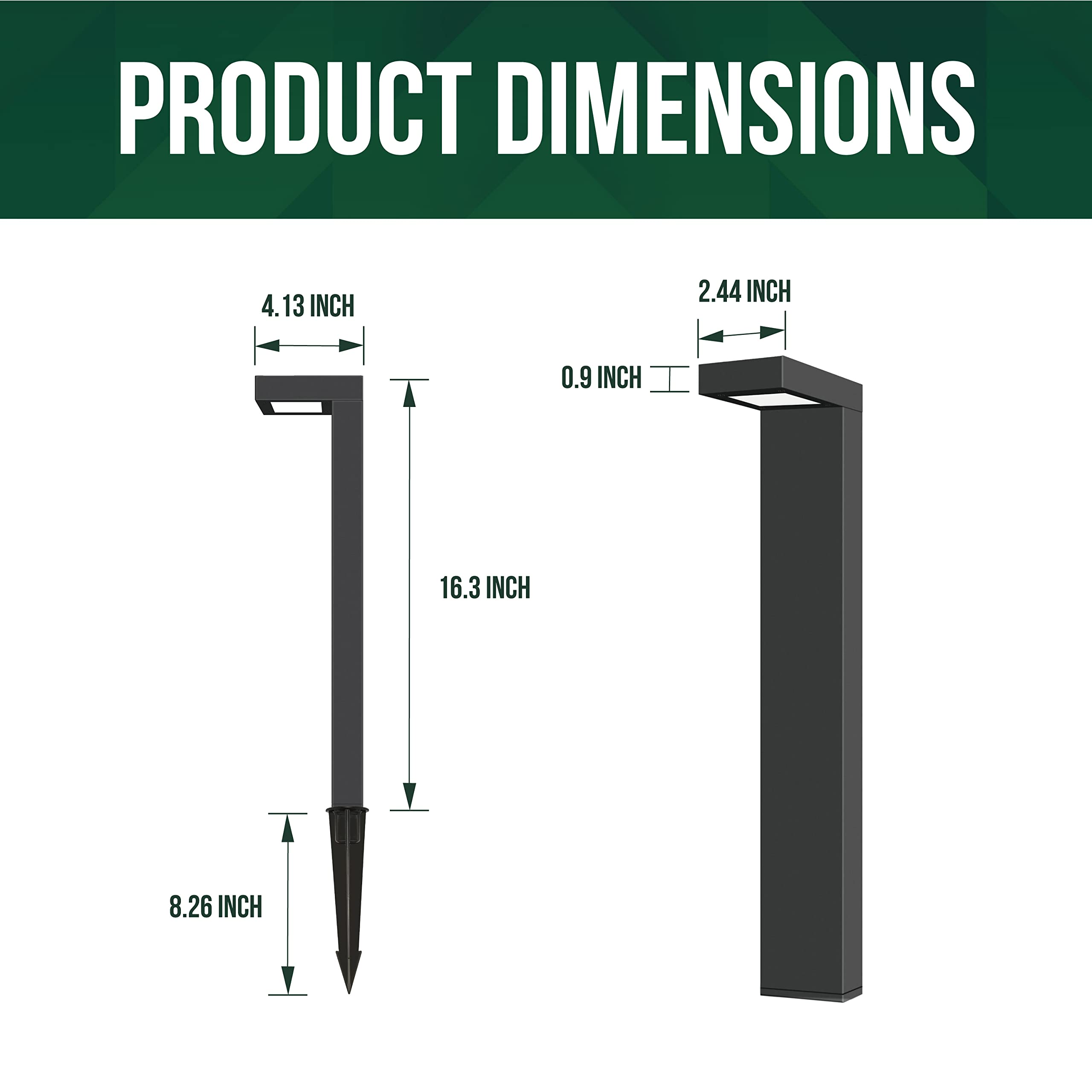 Gkoled 8-Pack Low Voltage Landscape Pathway Light Fixture, 9-15V Ac/Dc Outdoor Walkway Lighting With 3W Led Chips For Yard Lawn,