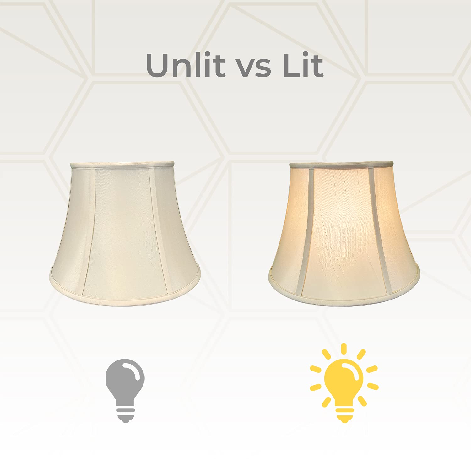 Royal Designs Modified Bell Lamp Shade - Beige - 11 X 18 X 13.5