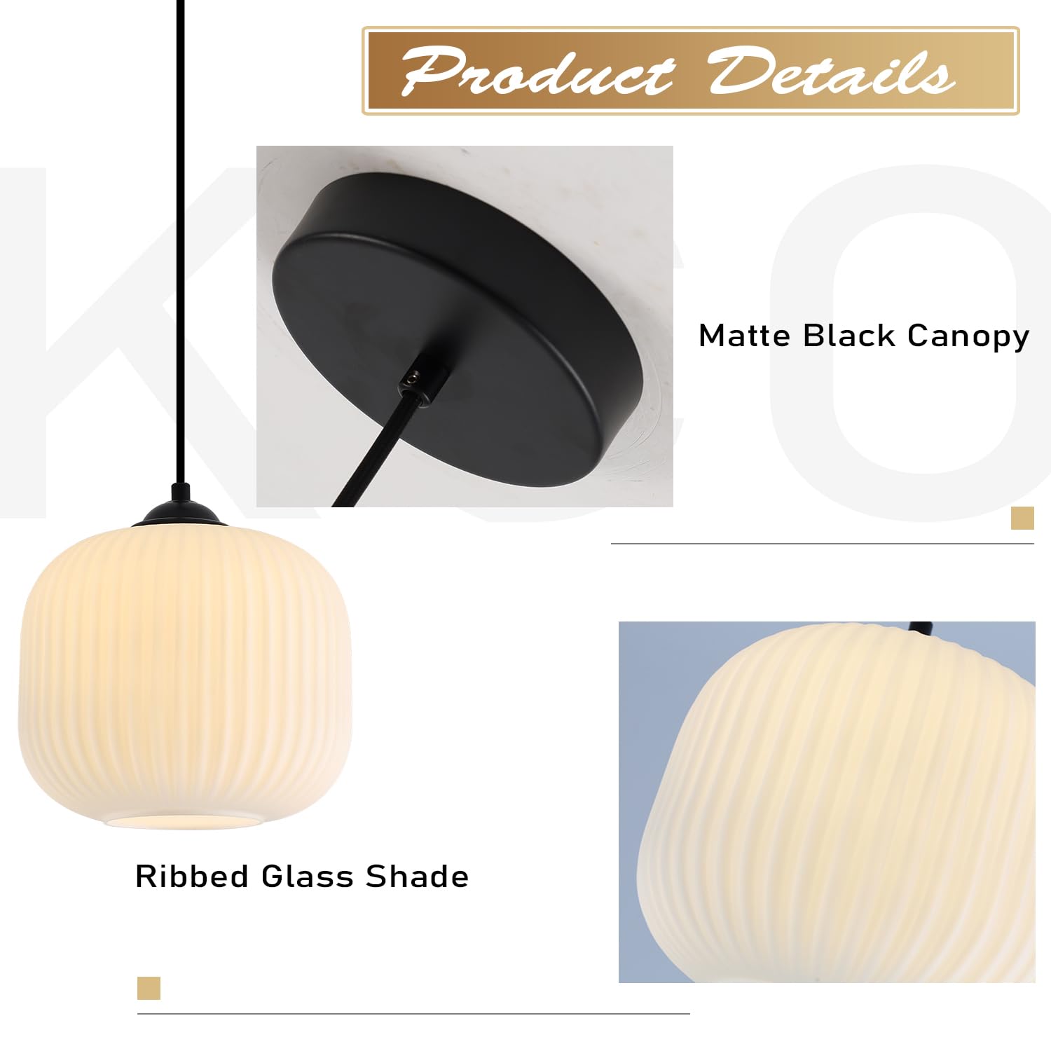 Kco Lighting Frosted White Glass Pendant Light Black Pendant Light Fixture Mid Century Modern Globe Pendant Light Rustic Farmhou
