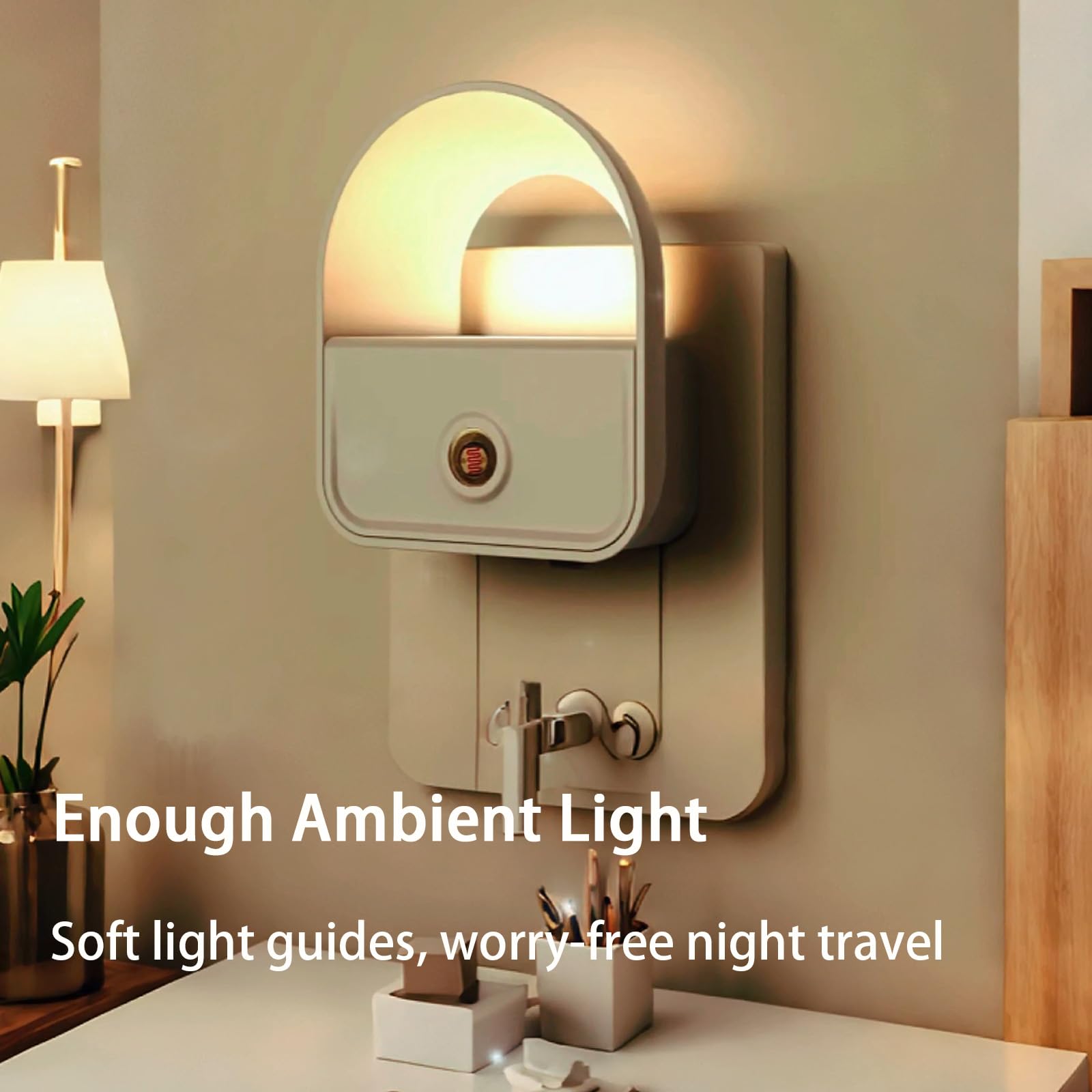 YRWXZYO 6 Pack Night Light Plug in, LED Nightlights with Smart Dusk to Dawn Nightlight, Plug into Wall Nightlights Suitable for