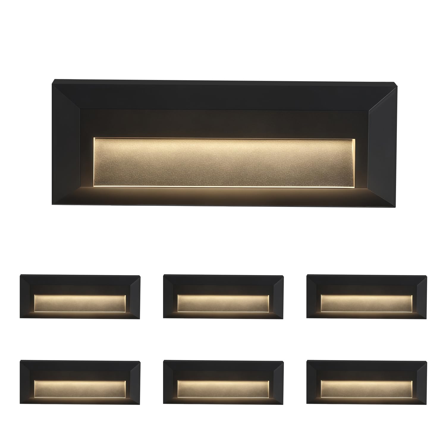 ZONK LED Outdoor Indoor Step Lights, Line Voltage 110-240V 2W Landscape Stair Lights, 9Inch Non-dimmable 3000K IP65 Waterproof S