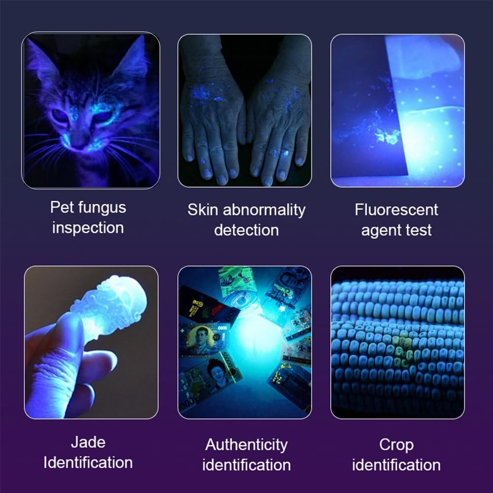 Alonefire Sv99 395Nm Uv Flashlight Small 3W Mini Black Light Usb C Rechargeable Money Detector For Pet Urine Detector, Scorpion,