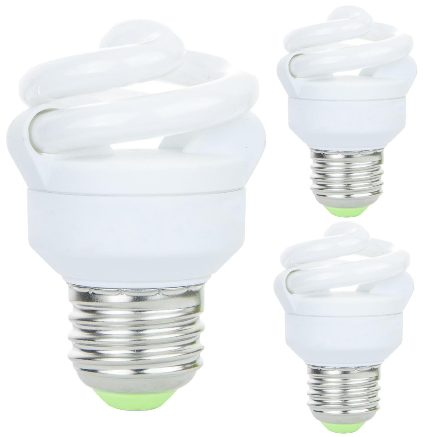 Diodesy- T2 Spiral Compact Fluorescent Light Bulbs 5W (25W Equivalent) E26 Medium Base 2700K Warm White 300 Lumen Energy Efficie