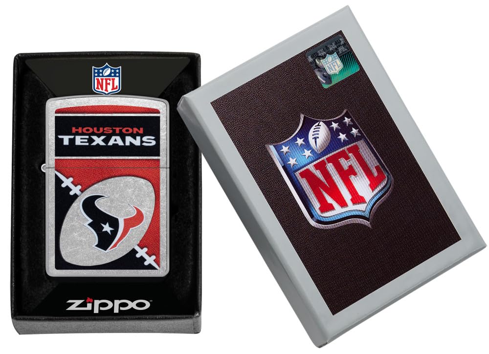 Zippo Nfl Houston Texans Street Chrome Pocket Lighter