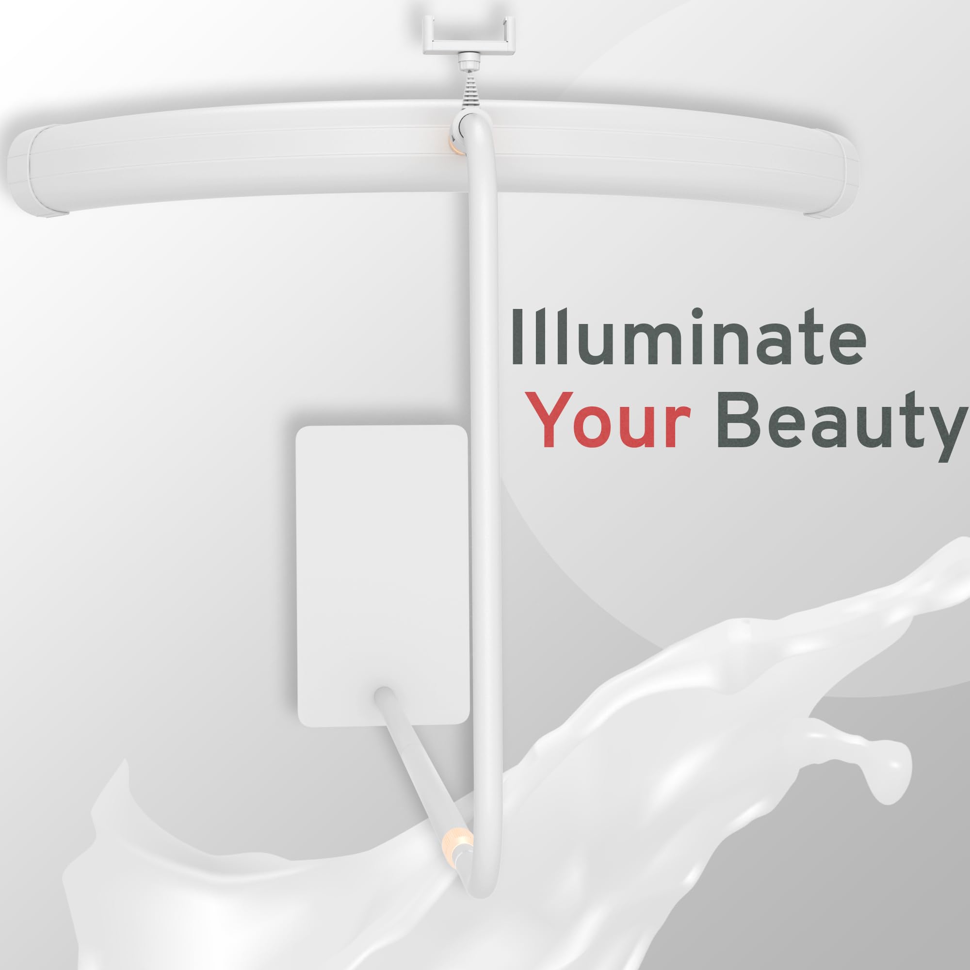 Hi_Friend 28 Inch Lash Light For Eyelash Tech, Arched Eyelash Extensions Led Lamp, Half Moon Light, Esthetician Eyelashes Led Li