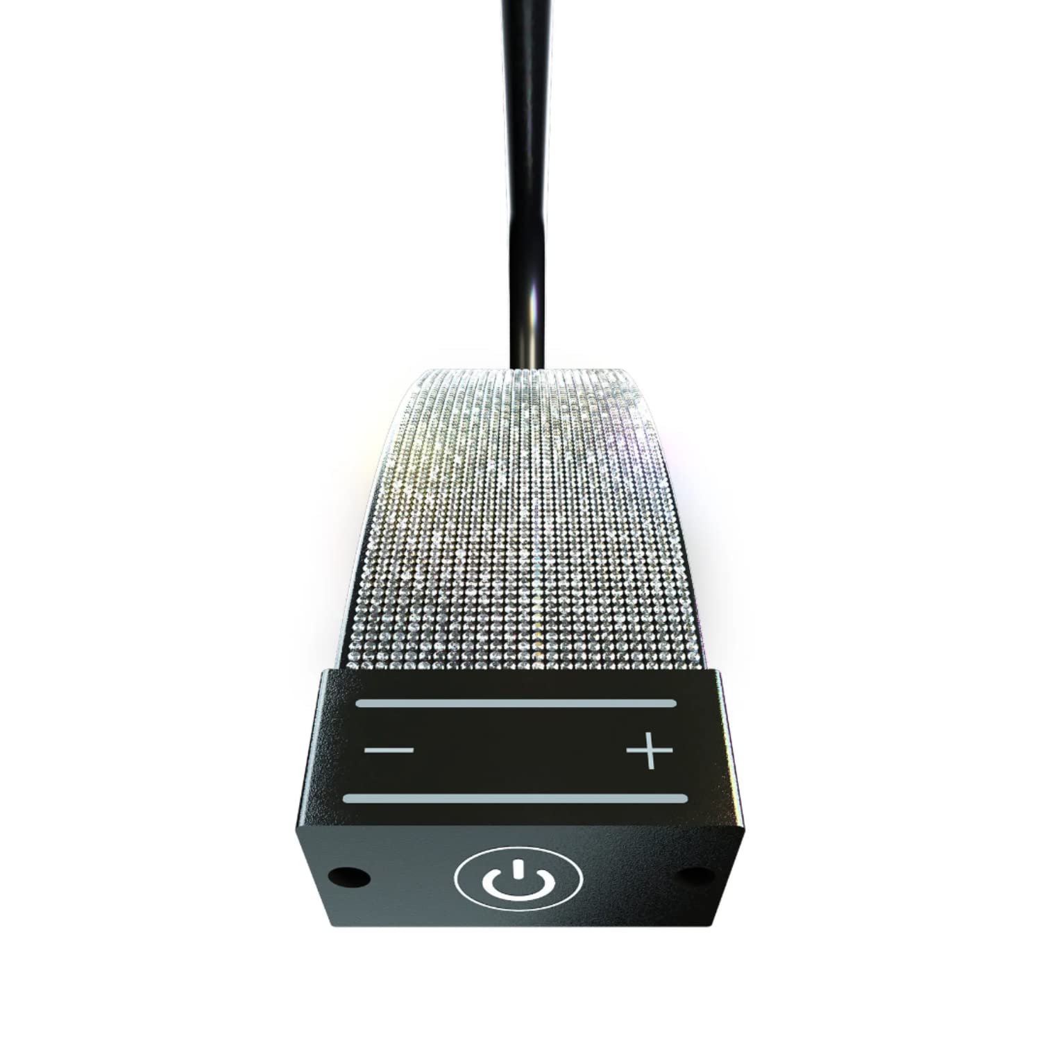 Atlas View Dimmable LED Half Moon Lash Light - Adjustable Height, Black, 65" x 30" x 3", Aluminum, Model 4
