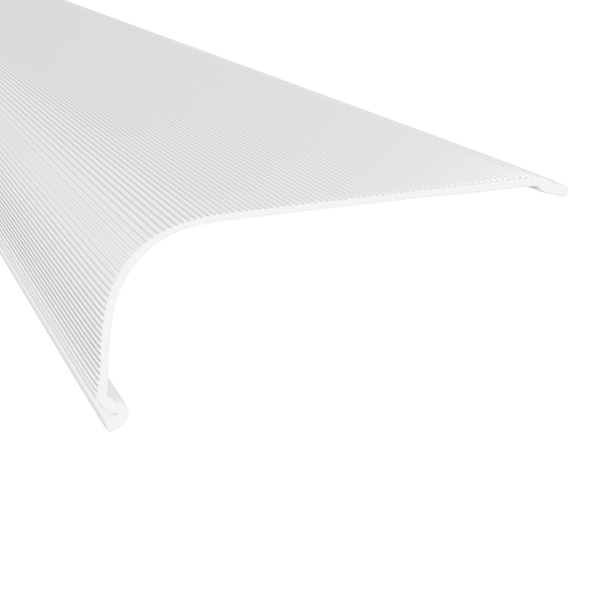 KASTLITE Curved Under Cabinet Light Cover Replacement | White Ribbed Acrylic Undercabinet Lens Diffuser | 42L x 2-7/8W x 1H | Filters Under Counter Lights for Kitchen  Bathroom & Vanity | Shape H