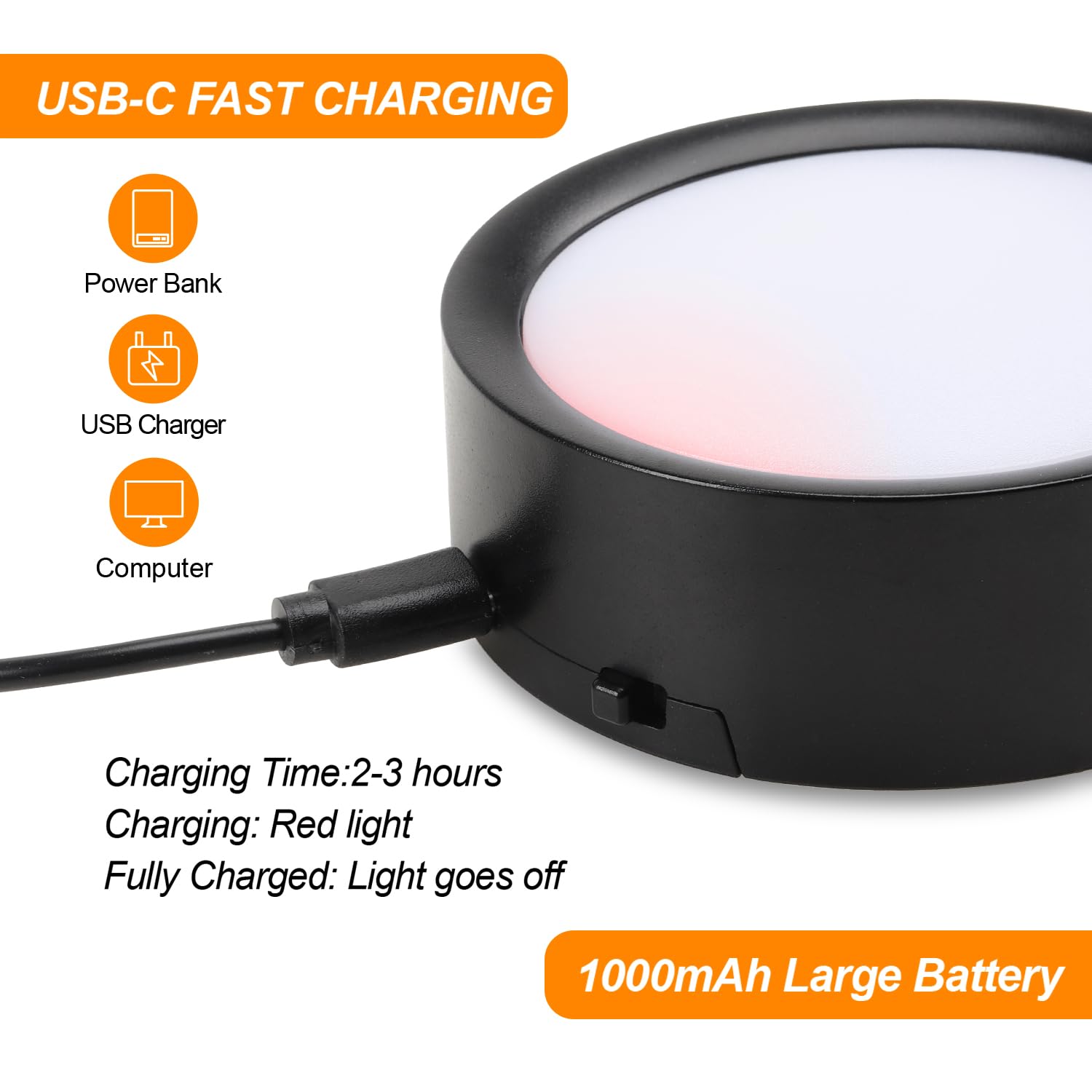 DAMI Under Cabinet Lighting with Remote Control, Rechargeable Battery Operated Wireless Shelf Lights, Locker Lights Magnetic Sti