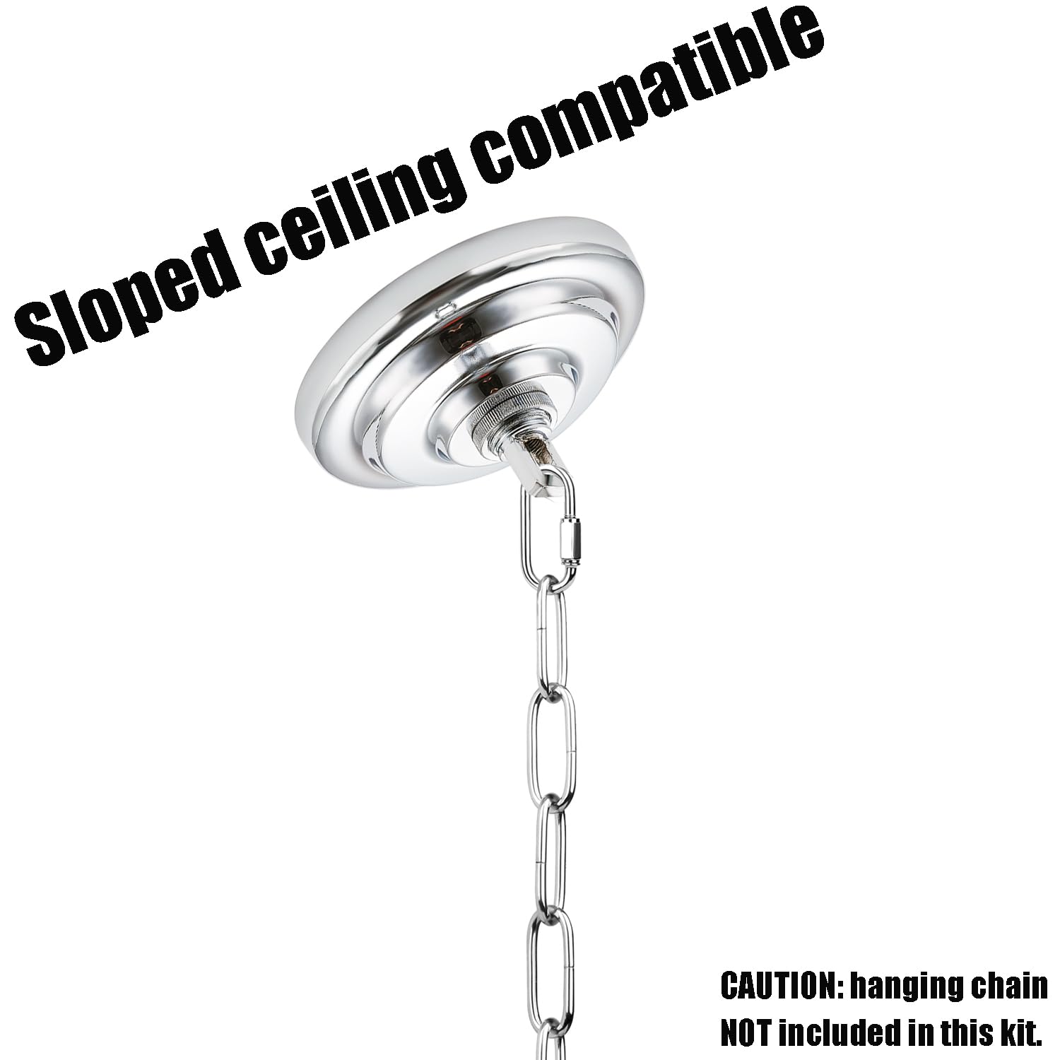 MAYOMAJO Light Canopy Kit, 5-5/16 Inch, Heavy Duty Alloy Steel, Chrome, Model MY-220616, Replacement Cover Plate with Mounting Hardware