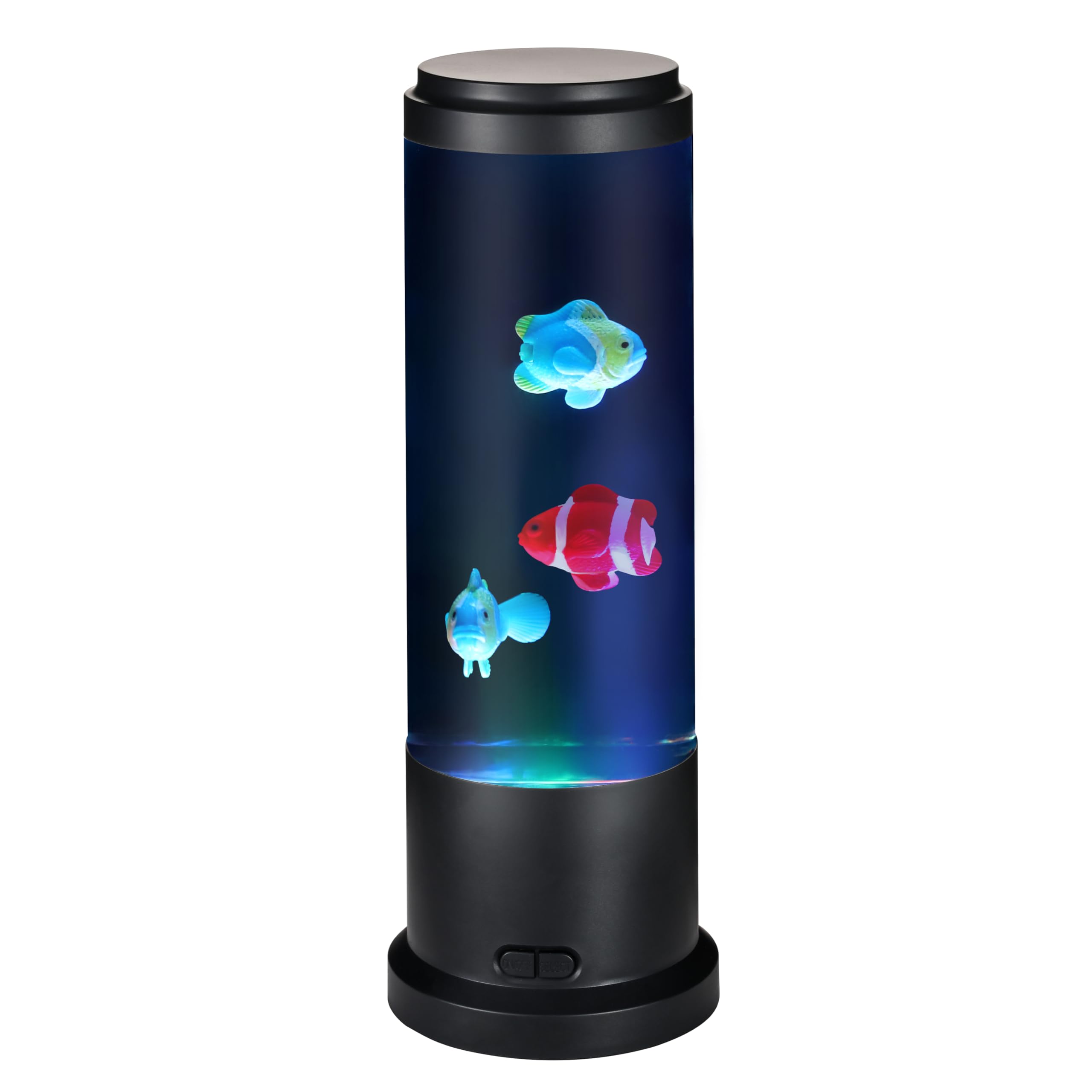 EDIER Fish Lamp with Moving Fish  11-inch Compatible Aquarium Tank Auto-Color Changing  USB Sensory Liquid Motion Lamp for Kids & Autism Stress Relief