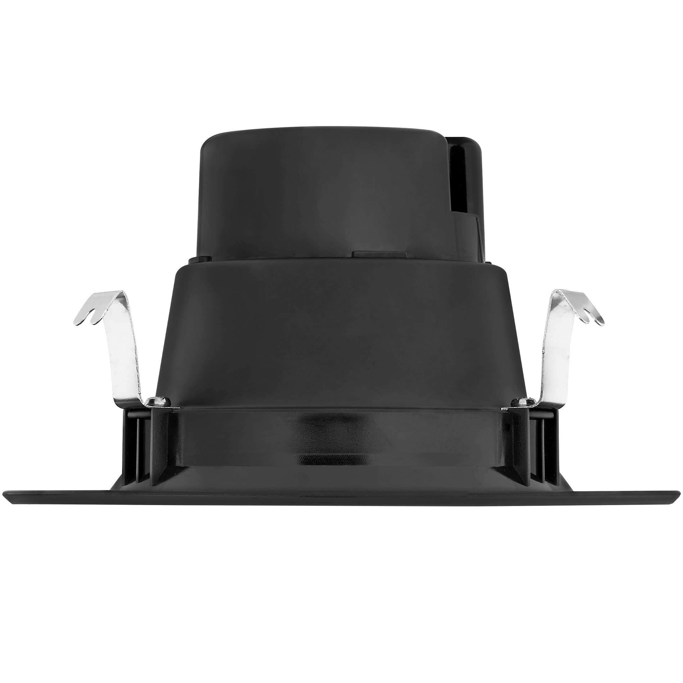 Maxxima 4 In. 5 Cct Retrofit Recessed Led Downlight, 800 Lumens, With E-26 Quick Connect, Color Selectable 2700K-5000K (2700K/3000K/3500K/4000K/5000K), Dimmable, Black Trim