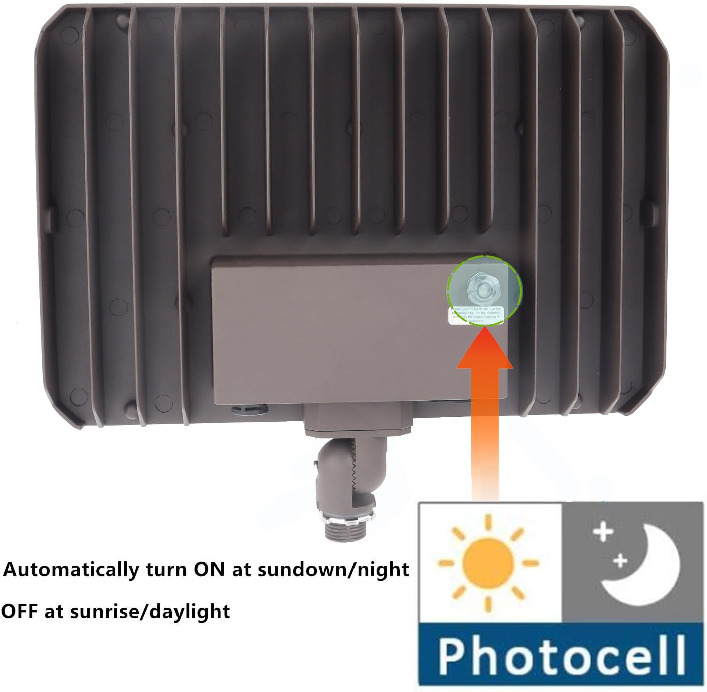 180W Outdoor Led Flood Light Dusk To Dawn With Knuckle  25200Lm 1500W Equivalent  100-277V 5000K Daylight  Etl Commercial Led Flood Light Fixture  Outdoor Security Lighting For Landscape/Parking Lot