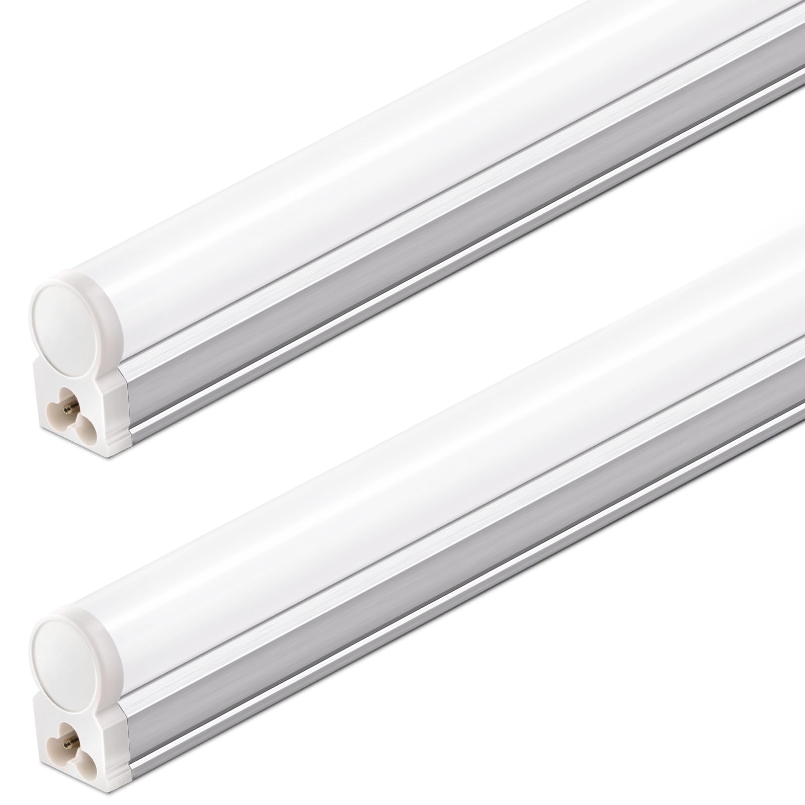 Barrina T5 Led Shop Lights  4Ft  2200Lm  6500K (Super Bright White)  20W  Utility Garage Lighting  Ceiling And Under Cabinet Light  Corded Electric With On/Off Switch  2 Packs