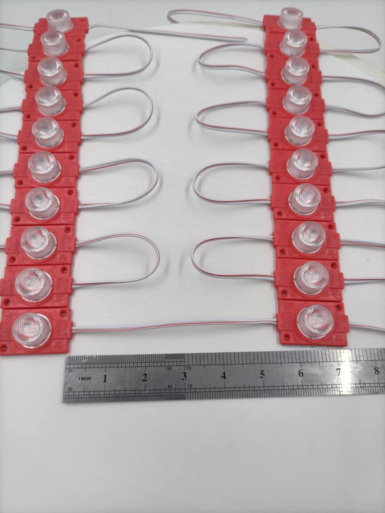 Q QINGCHEN RED 12V LED Module with Lens, 2.0W, Adhesive Back, Light Box - 20pcs Pack