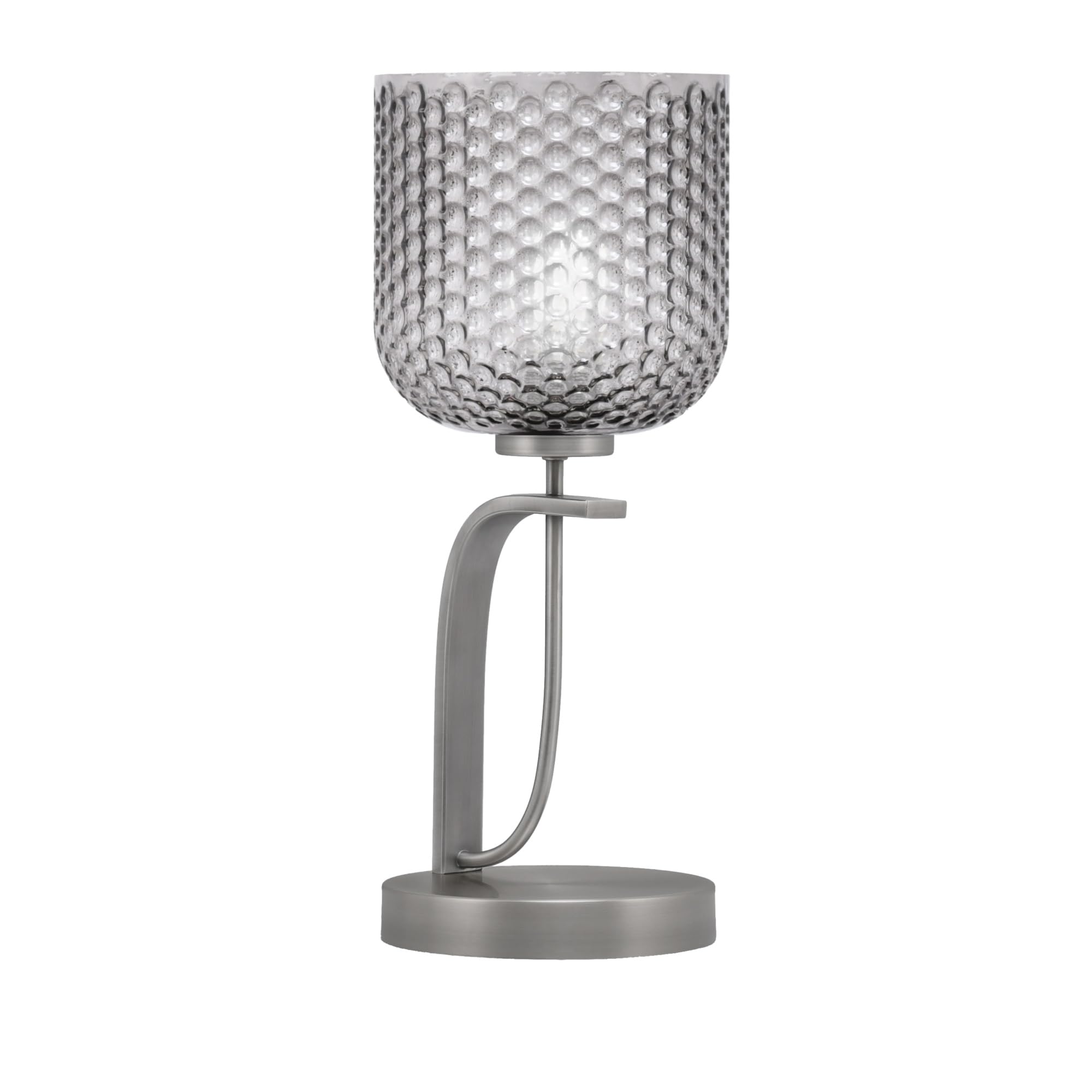Toltec Lighting Cavella Accent Lamp, Graphite Finish, 7" Smoke Textured Glass
