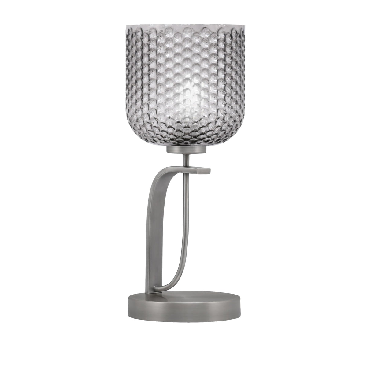 Toltec Lighting Cavella Accent Lamp, Graphite Finish, 7&quot; Smoke Textured Glass