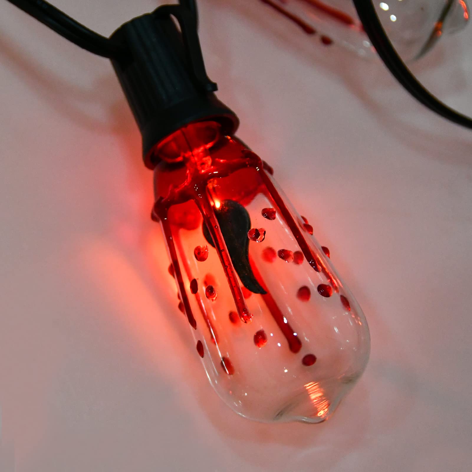 Abeja Edison Replacement Light Bulbs, ST40, 1W E17, Blood Tears, 10 Pack