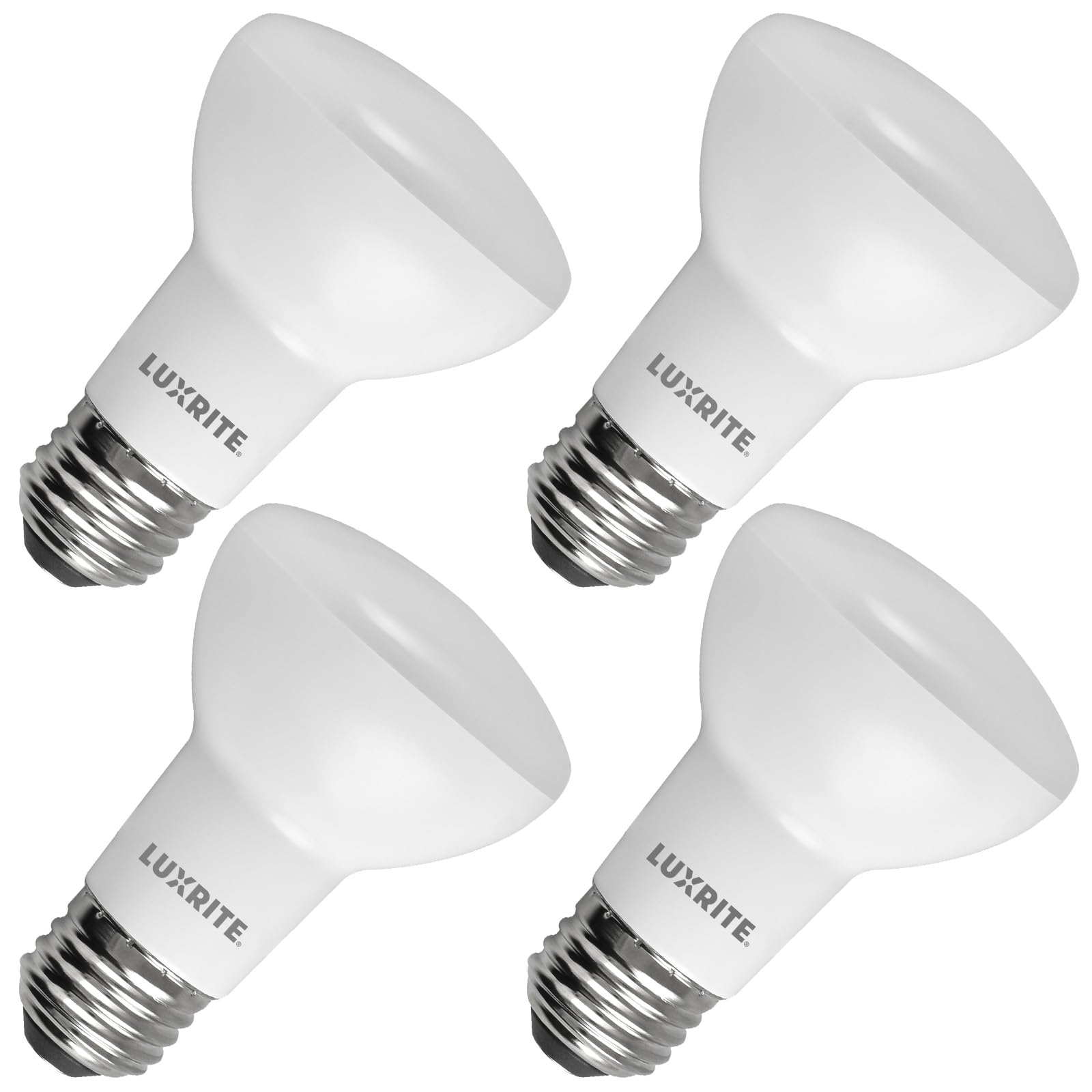 LUXRITE BR20 LED Bulb 6.5W, 45W Equivalent, Dimmable, 460 Lumens, 3500K Natural White, E26 Base, 