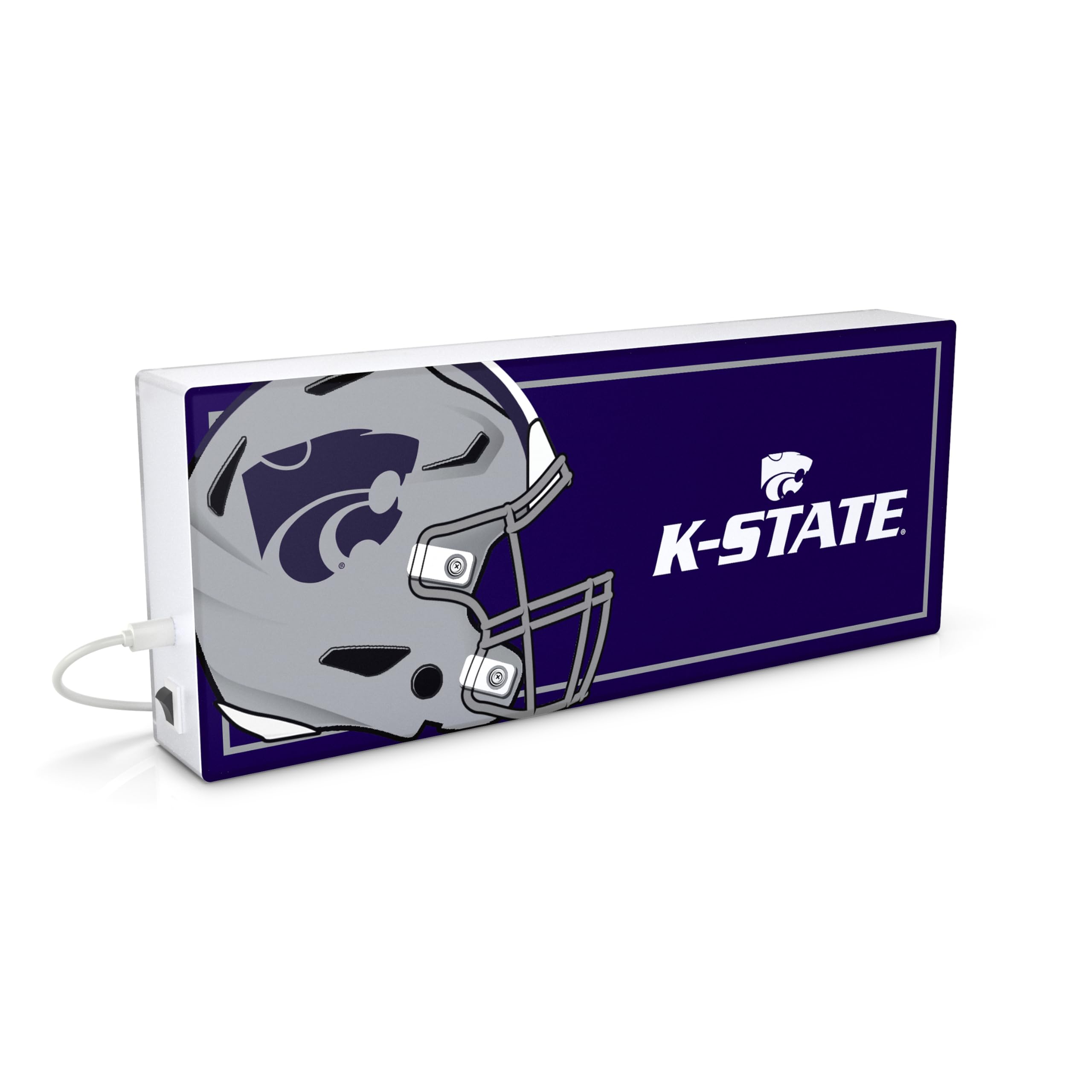 SOAR NCAA LED Ambience Light Box: Elevate Your Space with Officially Licensed Wall D  cor, Kansas State Wildcats