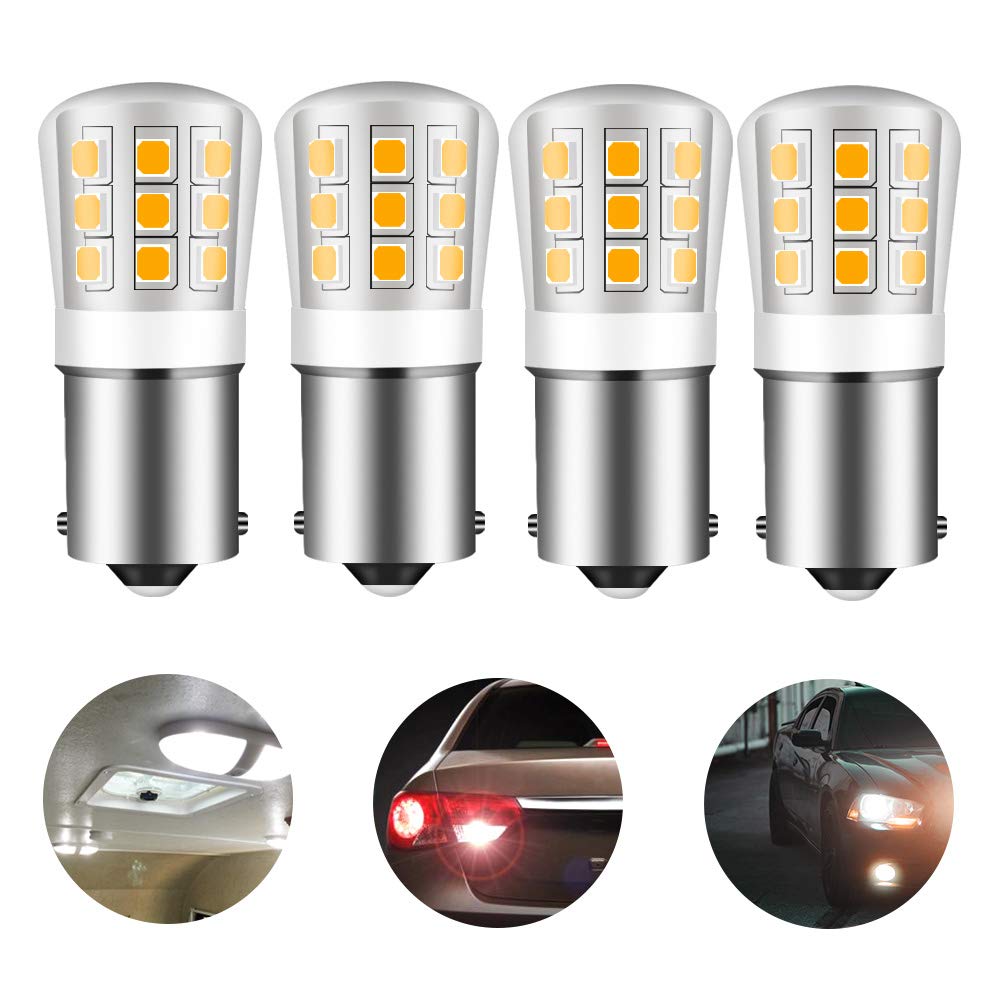 1156 1141 93 12V Low Voltage BA15S Bayonet LED Light Bulb - 2.5W 330lm Equivalent to 35W S8 Incandescent - Warm White 3000K - Pa