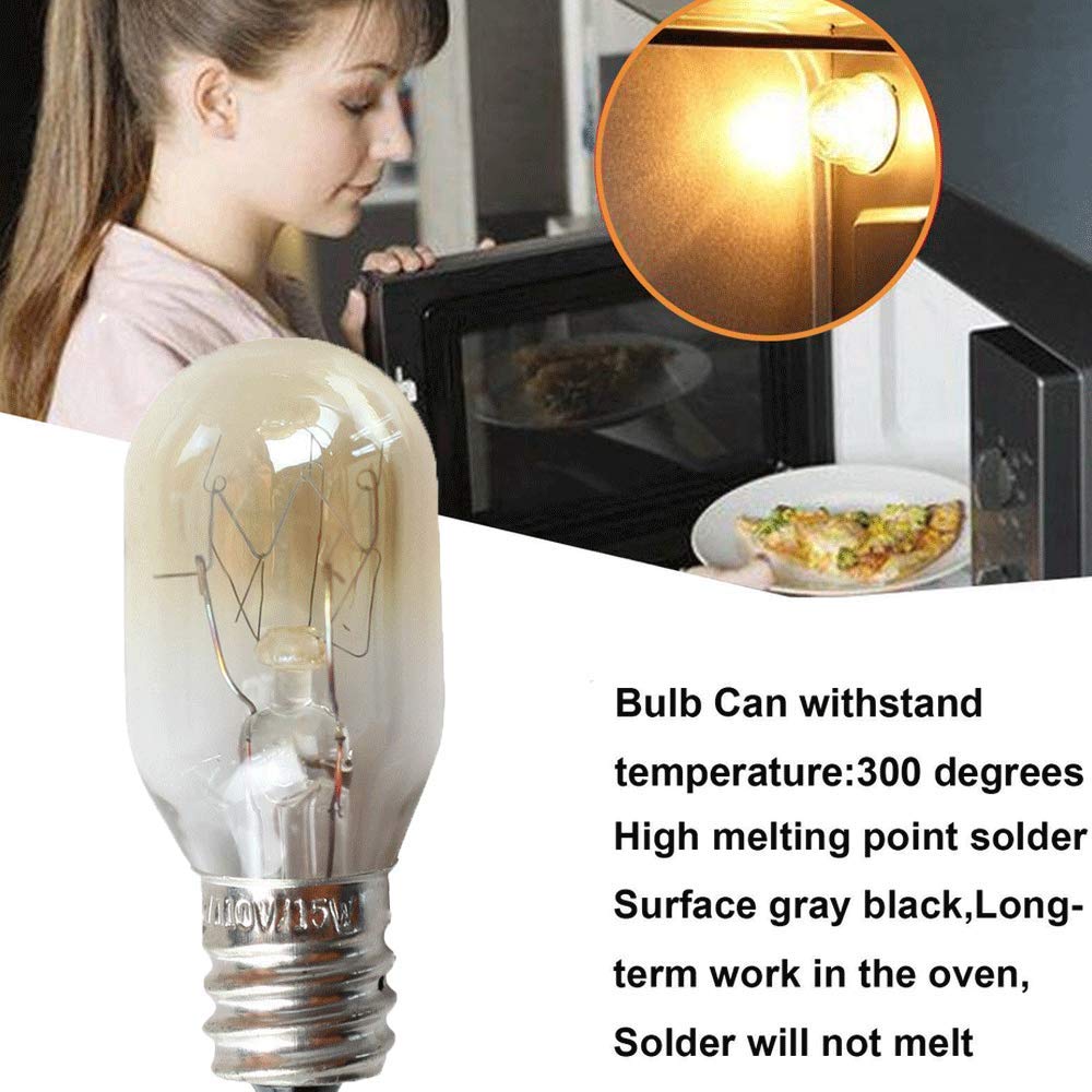 Lxcom Lighting 10W T20 Salt Lamp Bulbs, Warm White E12 Base, 8 Pack For Microwave Ovens