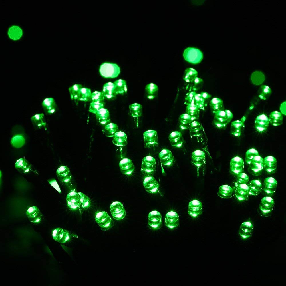 Joomer Green Battery Christmas Lights, 66Ft 200Led Fairy Lights Battery Operated Timer 8 Modes Waterproof For Outdoor Home Garden Party Holiday Christmas Trees Decoration
